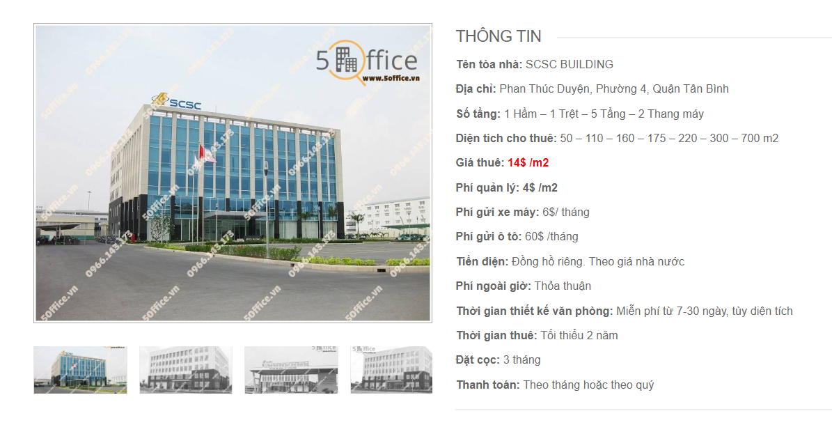 Danh sách công ty tại tòa nhà SCSC Building, Phan Thúc Duyện, Quận Tân Bình