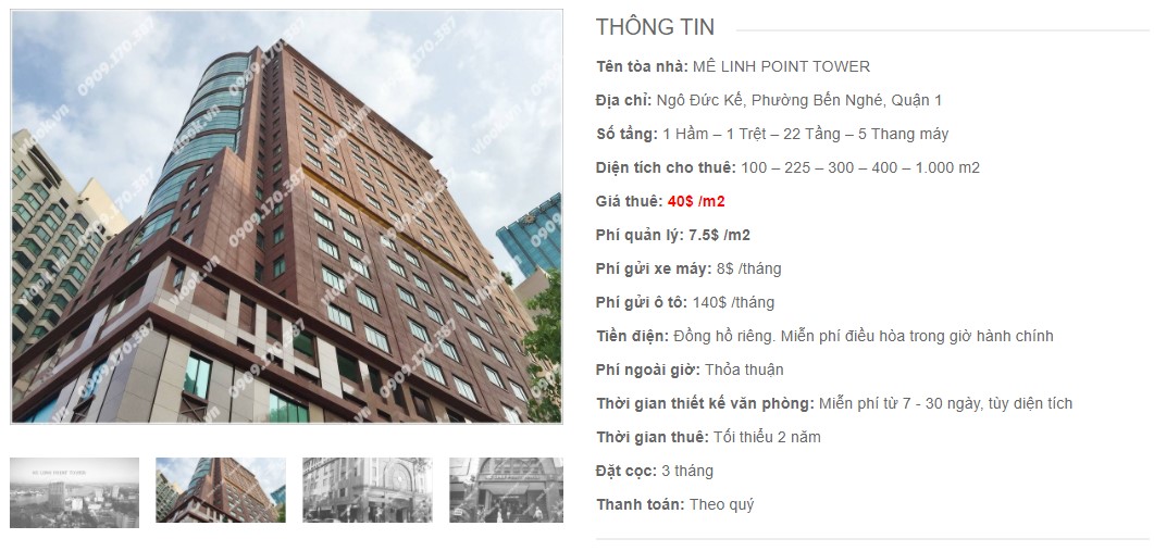 Danh sách công ty thuê văn phòng tại Mê Linh Point Tower, Quận 1