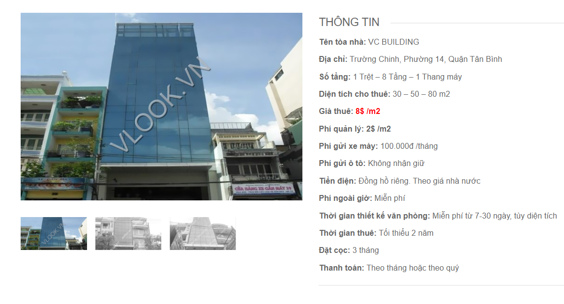 Danh sách công ty tại tòa nhà VC Building, Trường Chinh, Quận Tân Bình