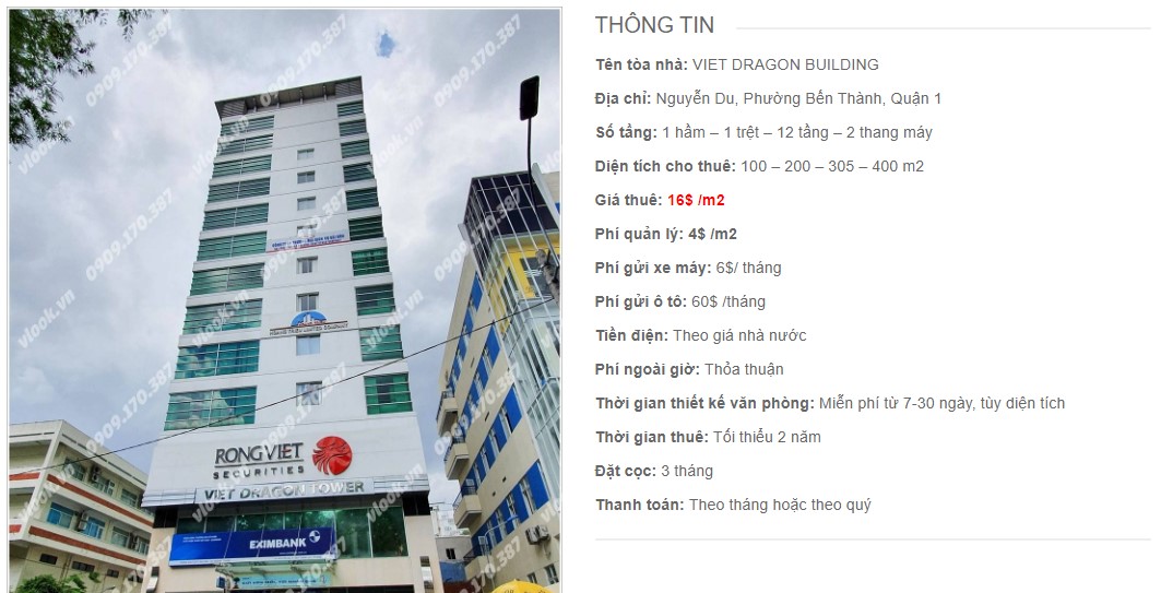 Danh sách công ty thuê văn phòng tại Việt Dragon Building, Quận 1