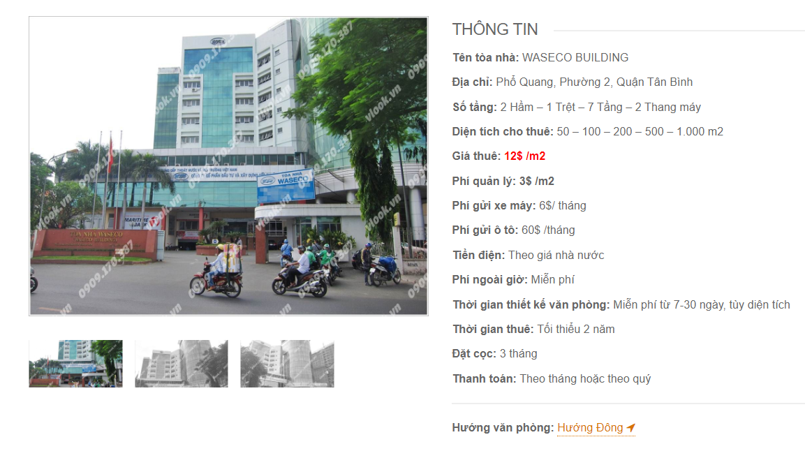 Danh sách công ty tại tòa nhà Waseco Building, Phổ Quang, Quận Tân Bình
