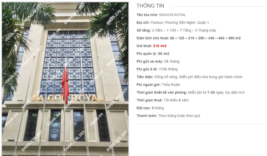 Danh sách công ty thuê văn phòng tại Saigon Royal, Quận 1
