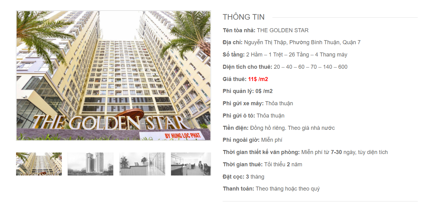 Danh sách công ty thuê văn phòng tại tòa nhà The Golden Star, Nguyễn Thị Thập, Quận 7