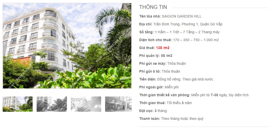 Danh sách công ty thuê văn phòng tại Saigon Garden Center, Quận Gò Vấp