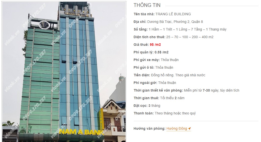 Danh sách công ty thuê văn phòng tại Trang Lê Building, Quận 8