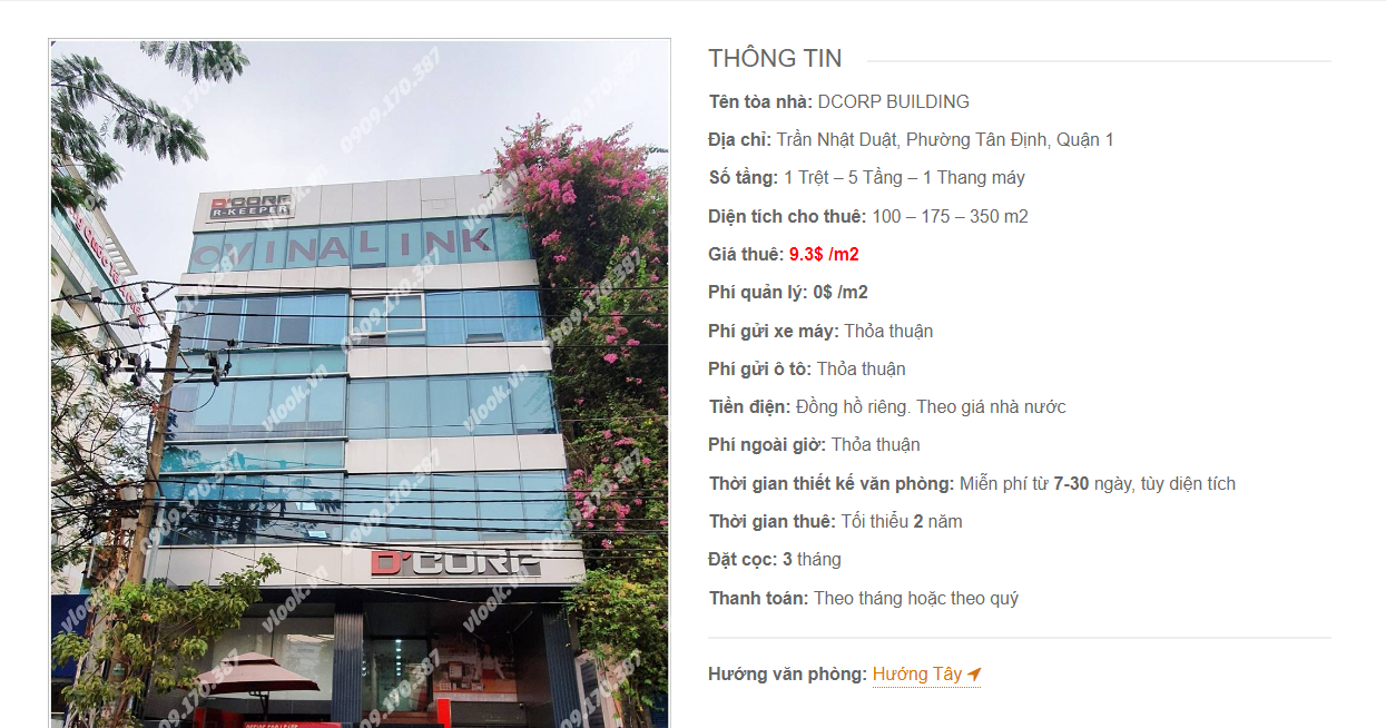 Danh sách công ty thuê văn phòng tại Dcorp Building, Trân Nhật Duật, Quận 1
