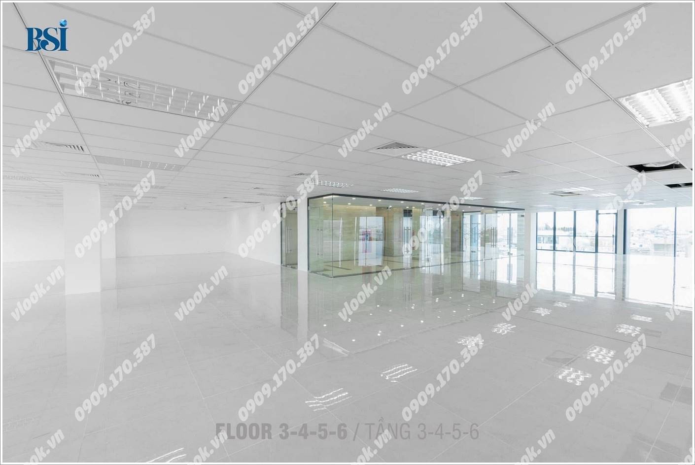 Sàn trống văn phòng cho thuê tại BSI Tower, Nguyễn Thị Nhung, Quận Thủ Đức, TP.HCM