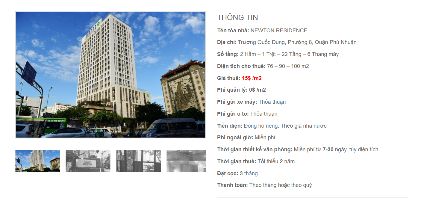 Danh sách công ty tại tòa nhà Newton Residence, Trương Quốc Dung, Quận Phú Nhuận