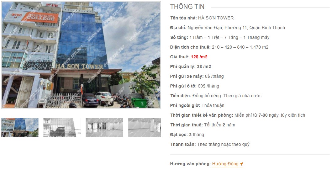 Danh sách công ty thuê văn phòng tại tòa nhà Hà Sơn Tower, Quận Bình Thạnh