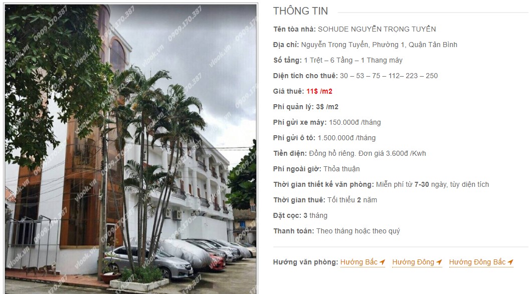 Danh sách công ty thuê văn phòng tại Sohude Nguyễn Trọng Tuyển, Quận Tân Bình