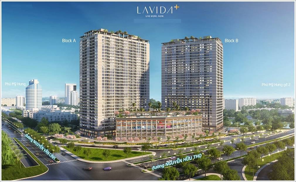 Cao ốc văn phòng cho thuê tòa nhà Lavida Plus, Nguyễn Văn Linh, Quận 7, Tp.HCM - vlook.vn