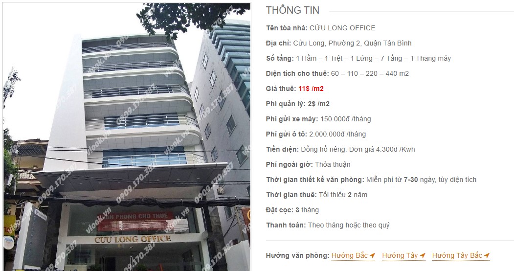 Danh sách công ty thuê văn phòng tại tòa nhà Cửu Long Office, Quận Tân Bình