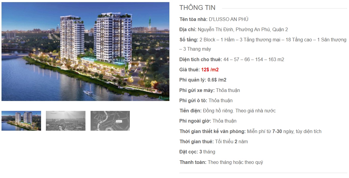 Danh sách công ty thuê văn phòng tại tòa nhà D'Lusso An Phú, Quận 2