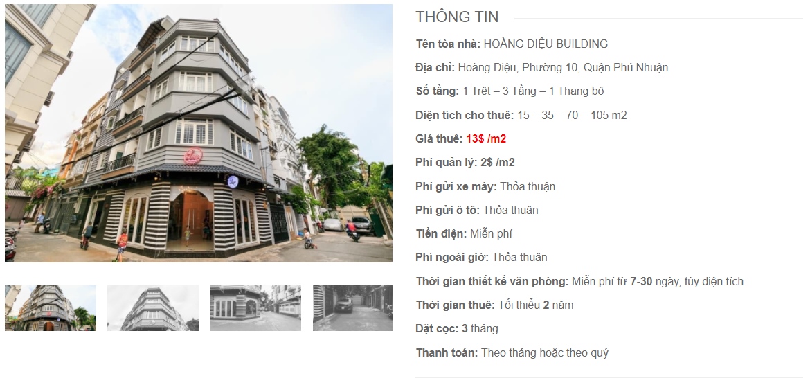 Danh sách công ty thuê văn phòng tại Hoàng Diệu Building, Quận Phú Nhuận