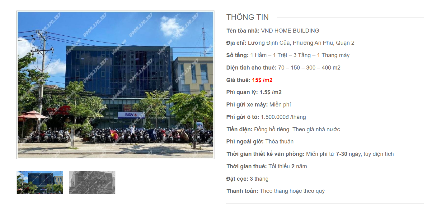 Danh sách công ty thuê văn phòng tại tòa nhà VND Home Building, Lương Định Của, Quận 2
