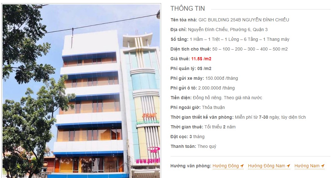 Danh sách công ty tại tòa nhà GIC Building 254B Nguyễn Đình Chiểu, Quận 3