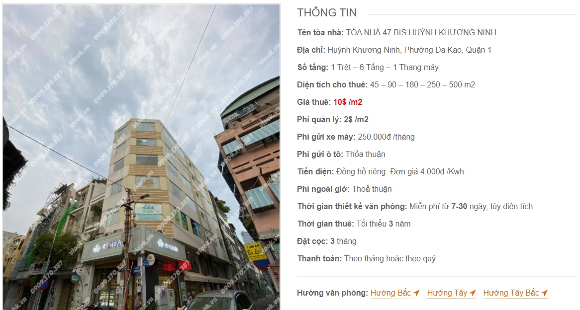 Danh sách công ty thuê văn phòng tại Tòa nhà 47 Bis Huỳnh Khương Ninh, Quận 1