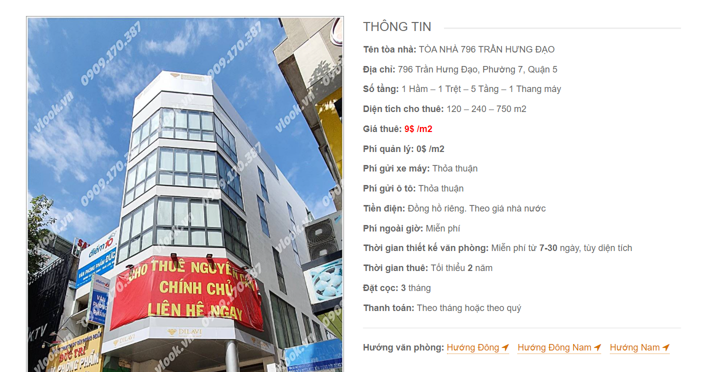 Danh sách công ty thuê văn phòng tại tòa nhà 796 Trần Hưng Đạo, Quận 5