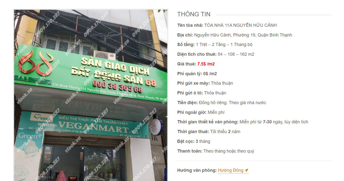 Danh sách công ty thuê văn phòng tại Tòa nhà văn phòng 11A Nguyễn Hữu Cảnh, Quận BÌnh Thạnh