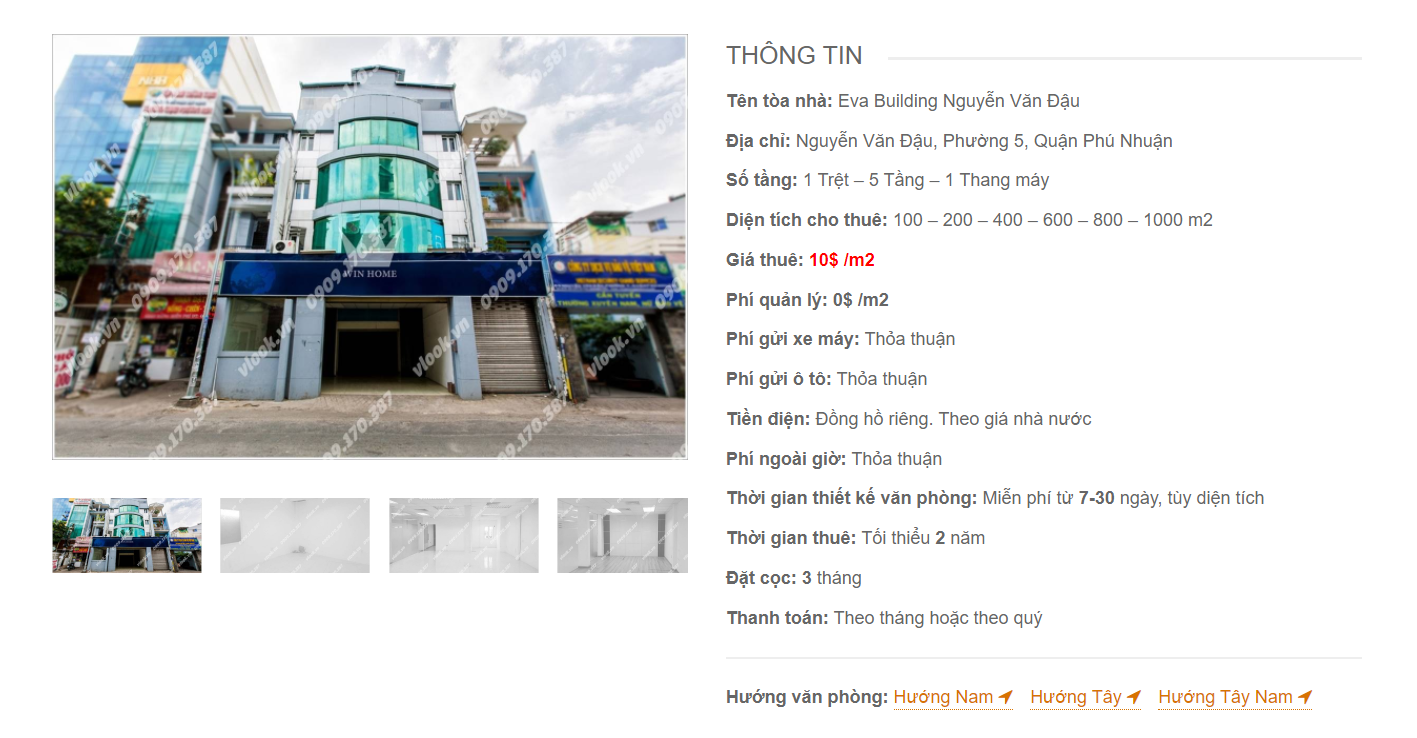 Danh sách công ty thuê văn phòng tại Eva Building Nguyễn Văn Đậu, Quận Phú Nhuận