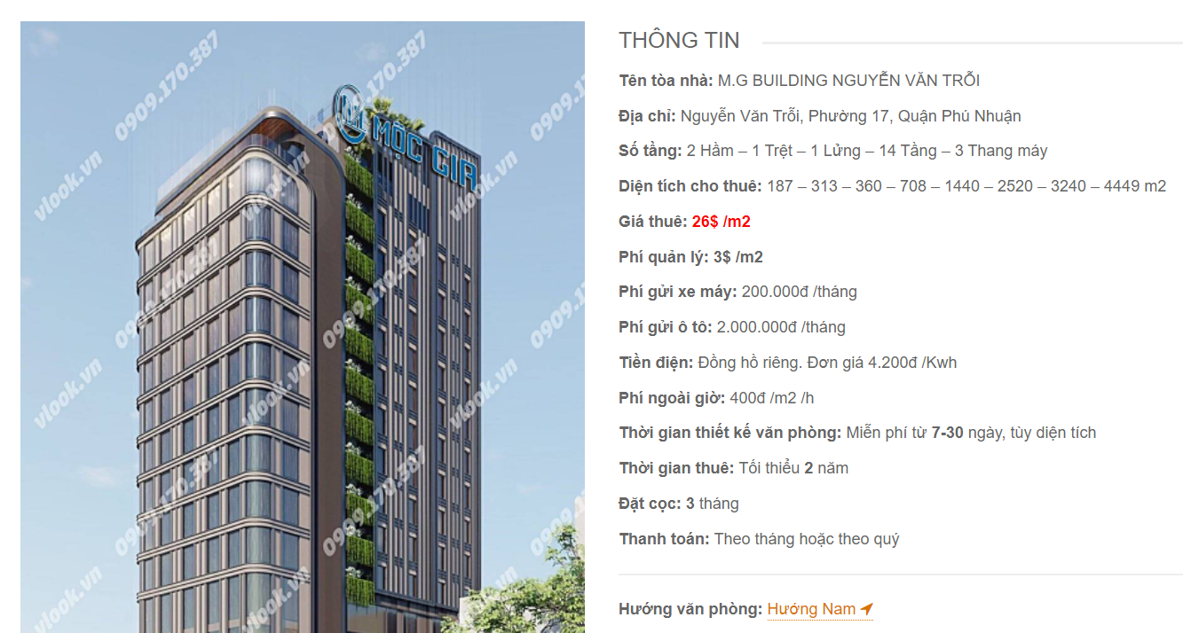 Danh sách công ty thuê văn phòng tại tòa nhà M.G Building Nguyễn Văn Trỗi, Quận Phú Nhuận