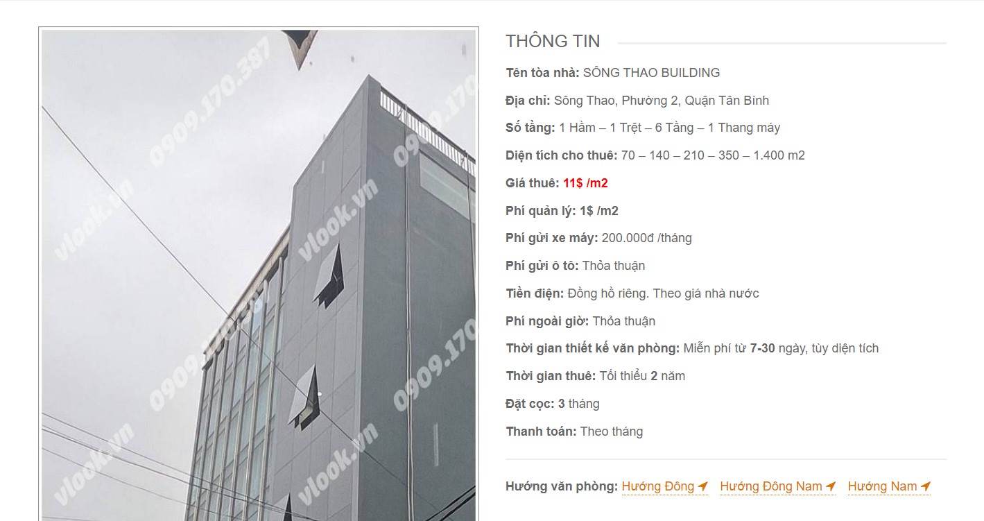 Danh sách công ty thuê văn phòng tại toà nhà Sông Thao Building, Quận Tân Bình