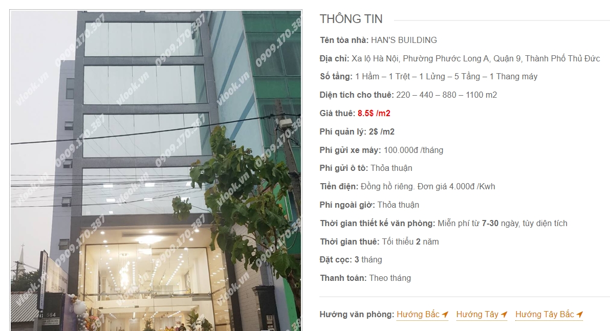 Danh sách công ty thuê văn phòng tại toà nhà Han's Building, Xa Lộ Hà Nội, Thành Phố Thủ Đức