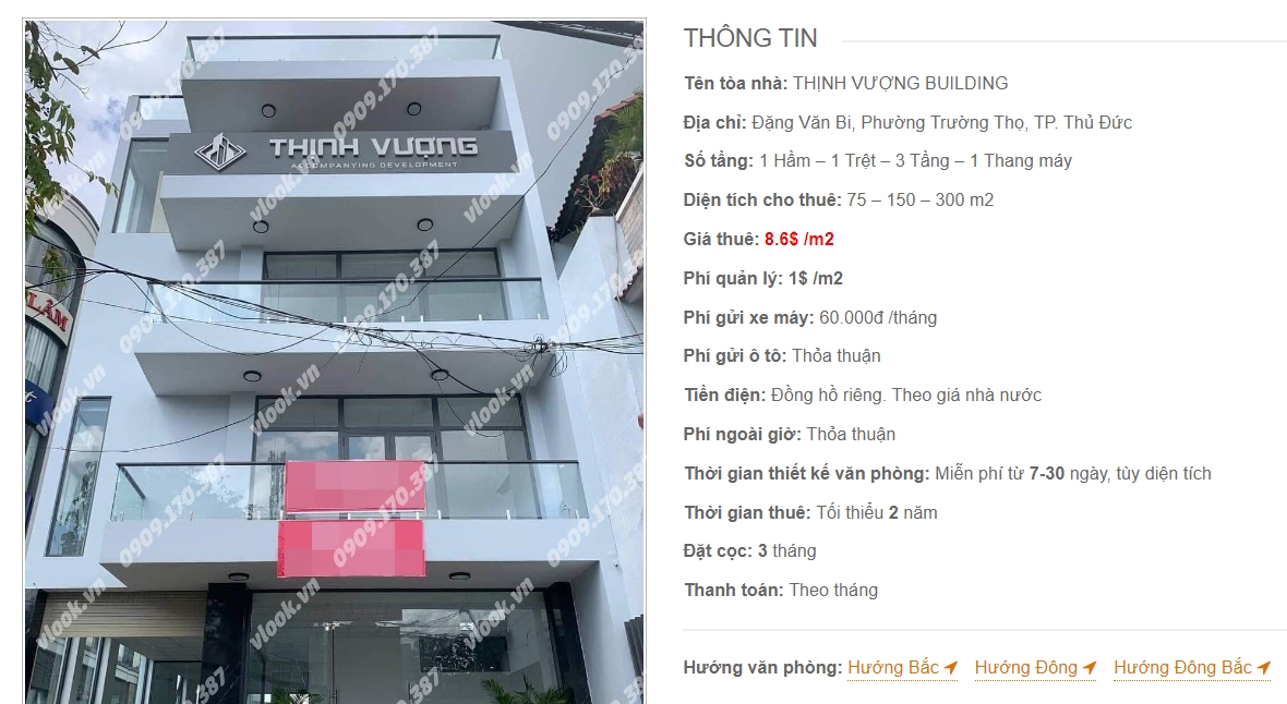 Danh sách công ty thuê văn phòng tại toà nhà Thịnh Vượng Building, Đặng Văn Bi, Thành Phố Thủ Đức