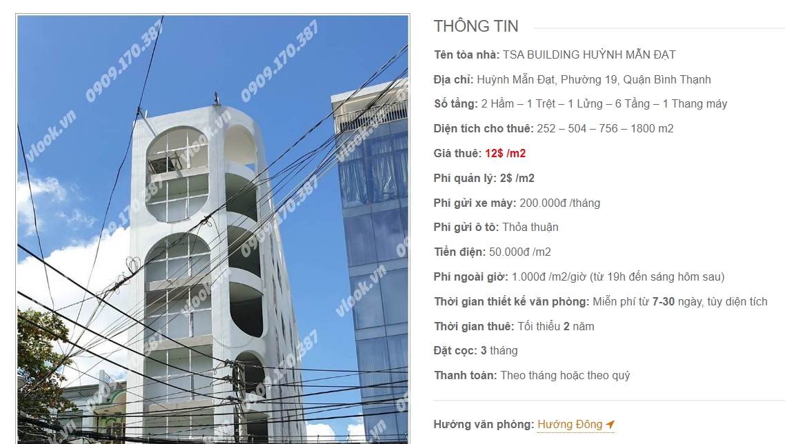 Danh sách công ty thuê văn phòng tại toà nhà TSA Building Huỳnh Mẫn Đạt, Quận Bình Thạnh