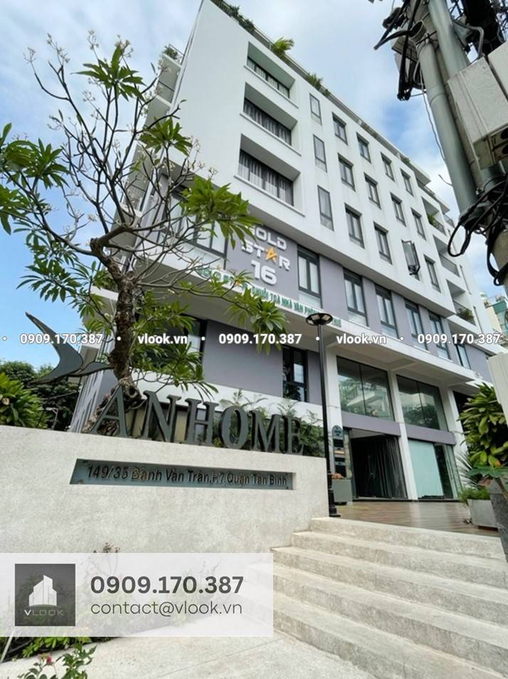 Cao ốc văn phòng cho thuê tòa nhà GoldStar 16, 149/35 Bành Văn Trân, Quận Tân Bình, TP.HCM - vlook.vn - 0909 170 387