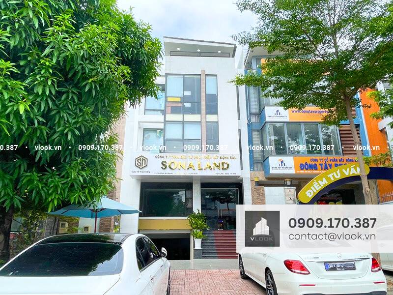 Cao ốc cho thuê văn phòng Sonaland Building, 122 Trương Văn Bang, Quận 2, TP Thủ Đức, TPHCM - vlook.vn