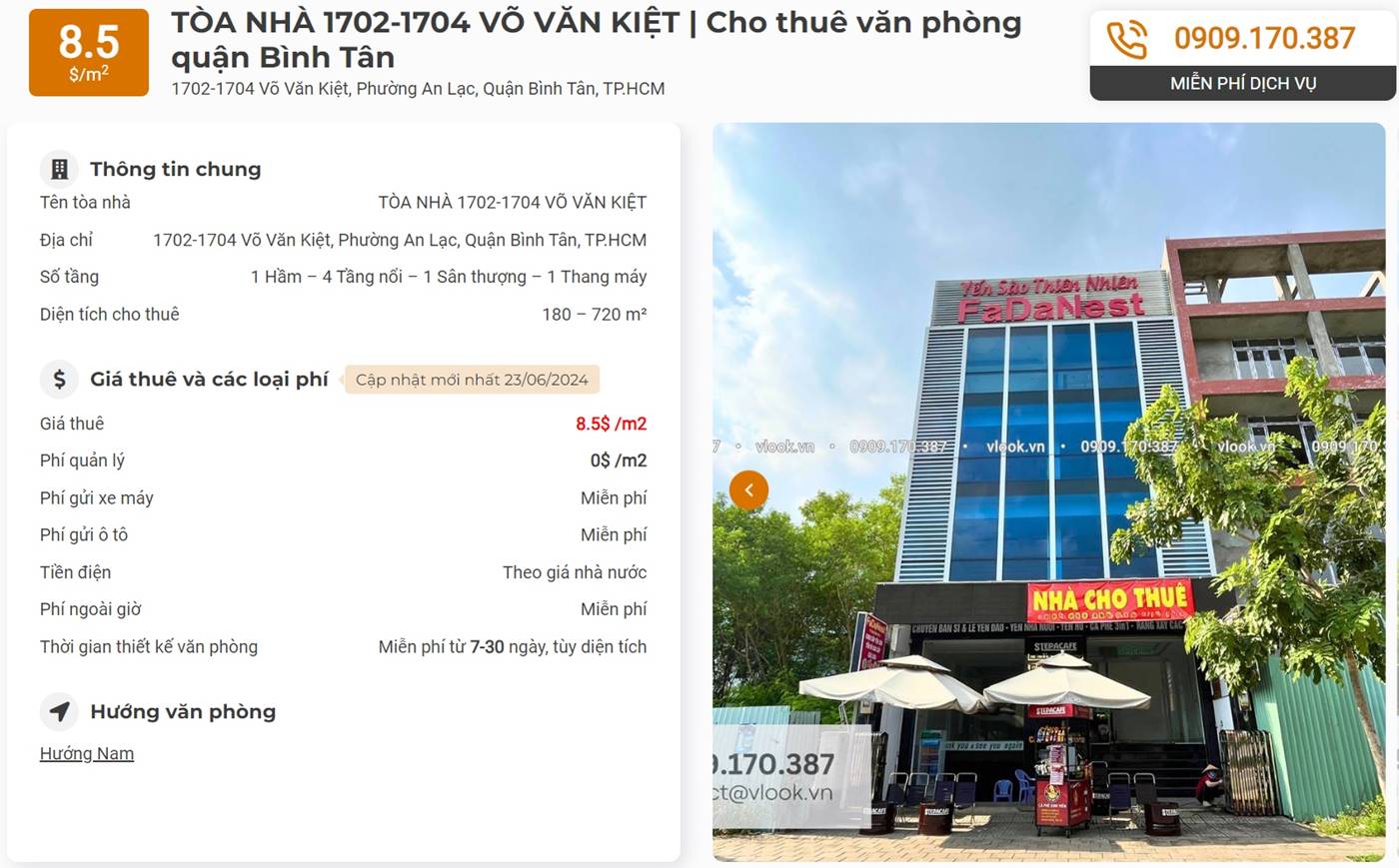 Danh sách công ty thuê văn phòng tại Tòa nhà 1702-1704 Võ Văn Kiệt, Quận Bình Tân