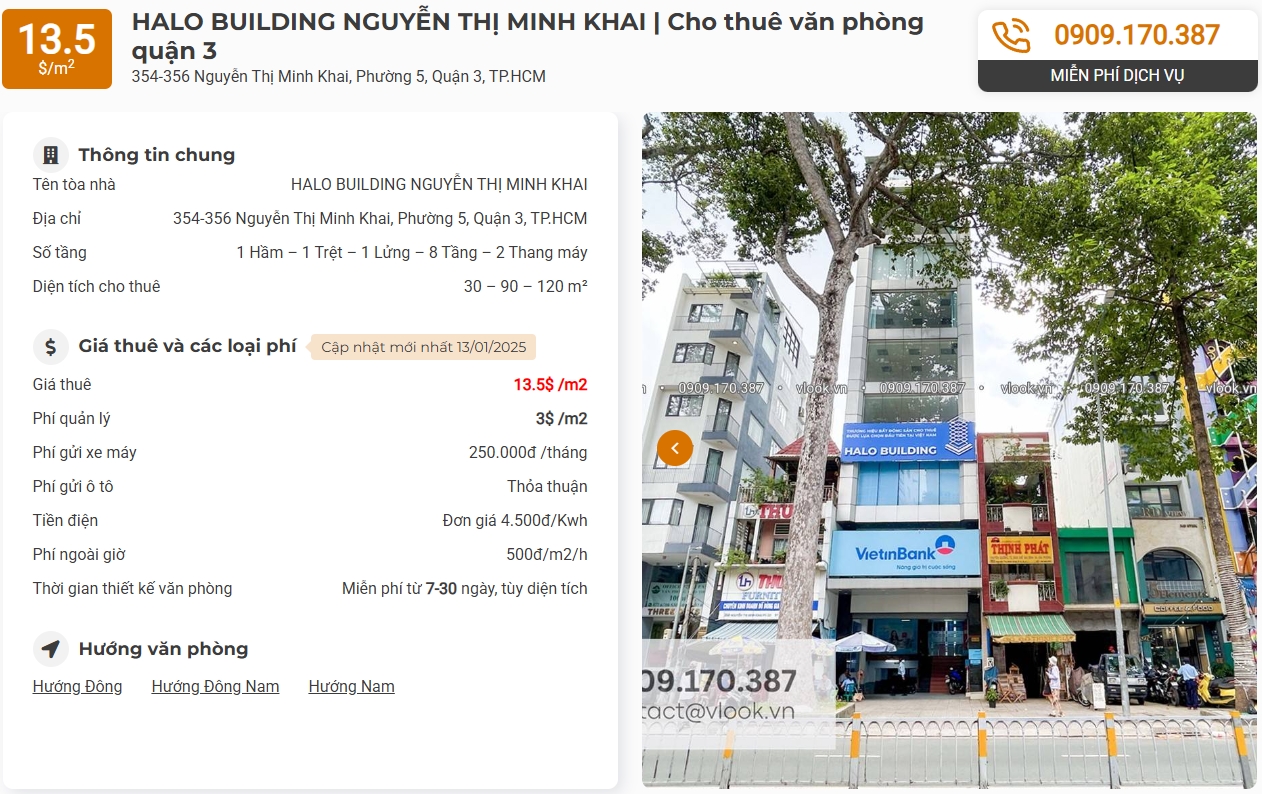 Danh sách công ty tại tòa nhà Halo Building Nguyễn Thị Minh Khai, Quận 3, TP.HCM - vlook.vn