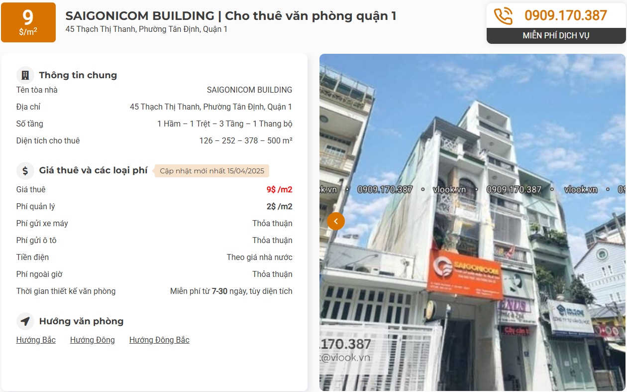 Danh sách công ty tại tòa nhà Saigonicom Building, Quận 1