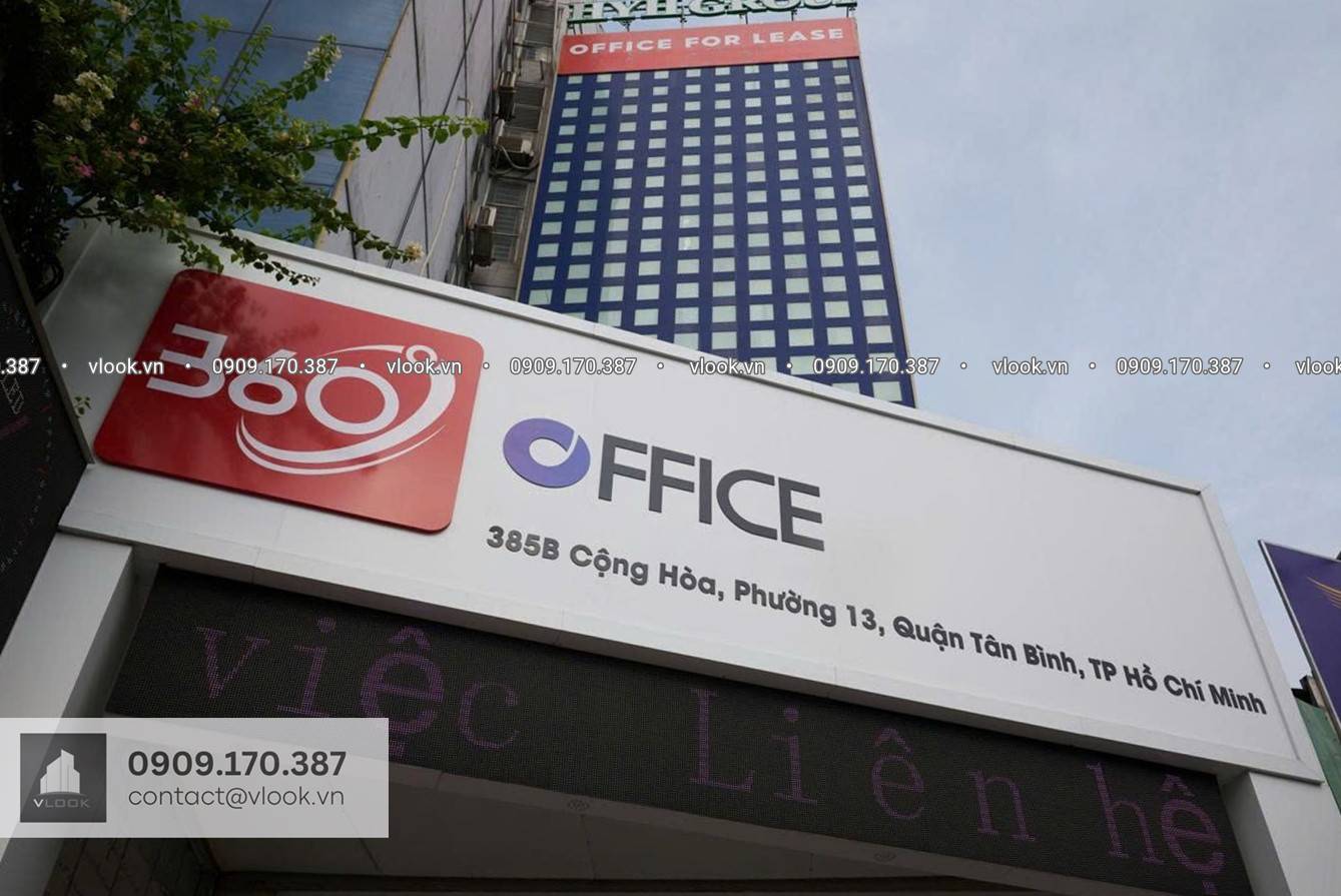 Cao ốc văn phòng cho thuê tòa nhà 360 Office, 385B Cộng Hòa, Phường 13, Quận Tân Bình, TP.HCM - vlook.vn
