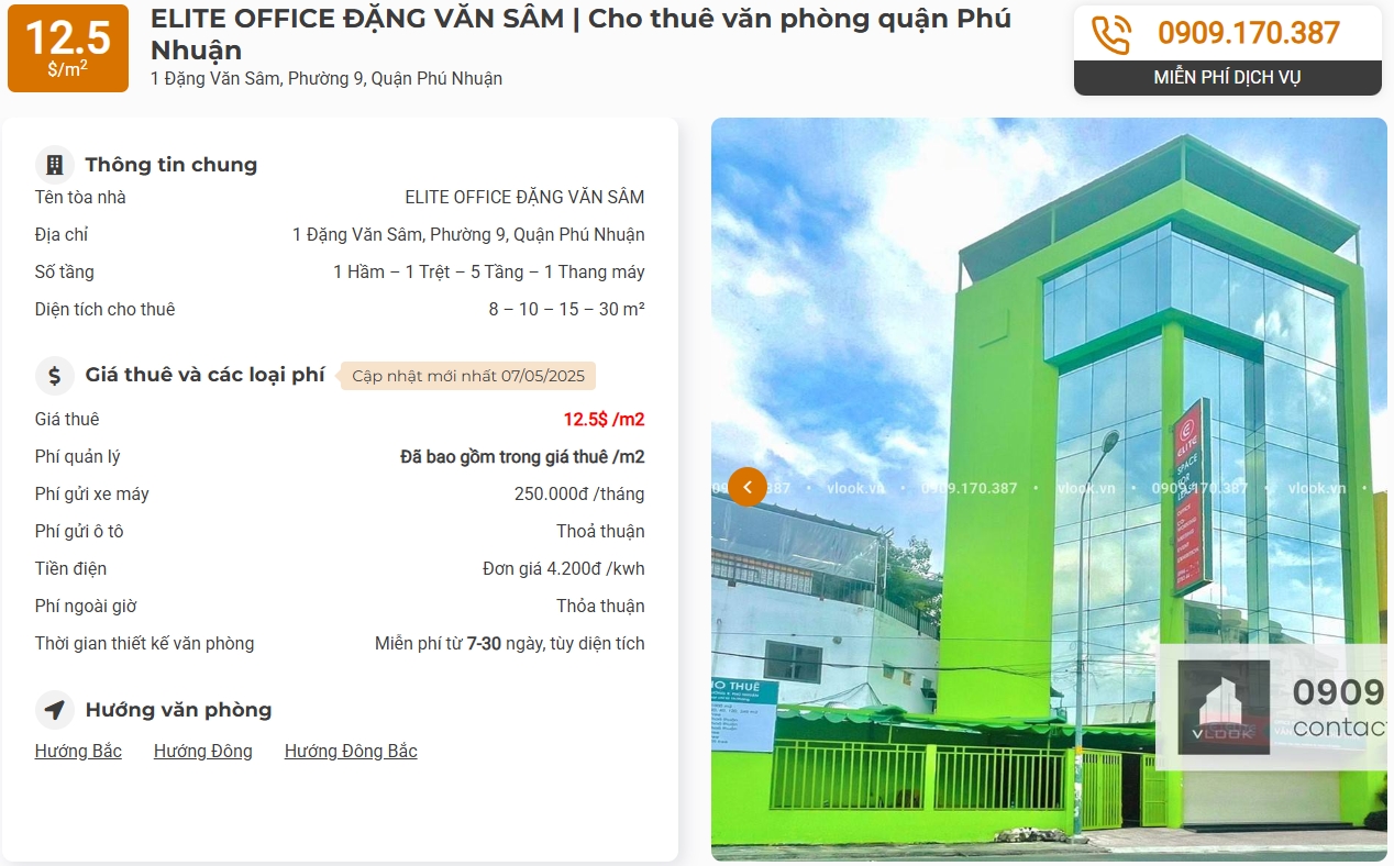 Danh sách công ty tại tòa nhà Elite Office Đặng Văn Sâm, Quận Phú Nhuận
