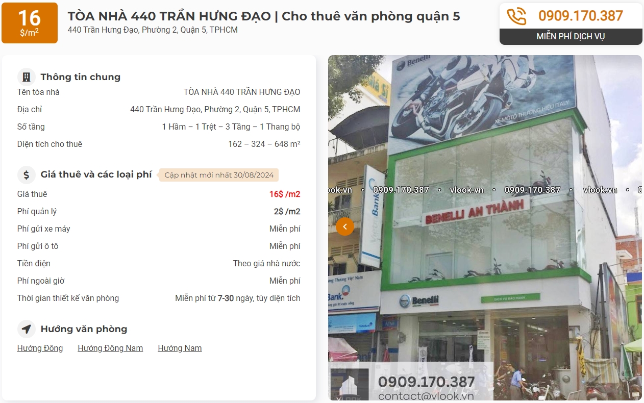 Danh sách công ty tại tòa nhà Tòa nhà 440 Trần Hưng Đạo, Quận 5