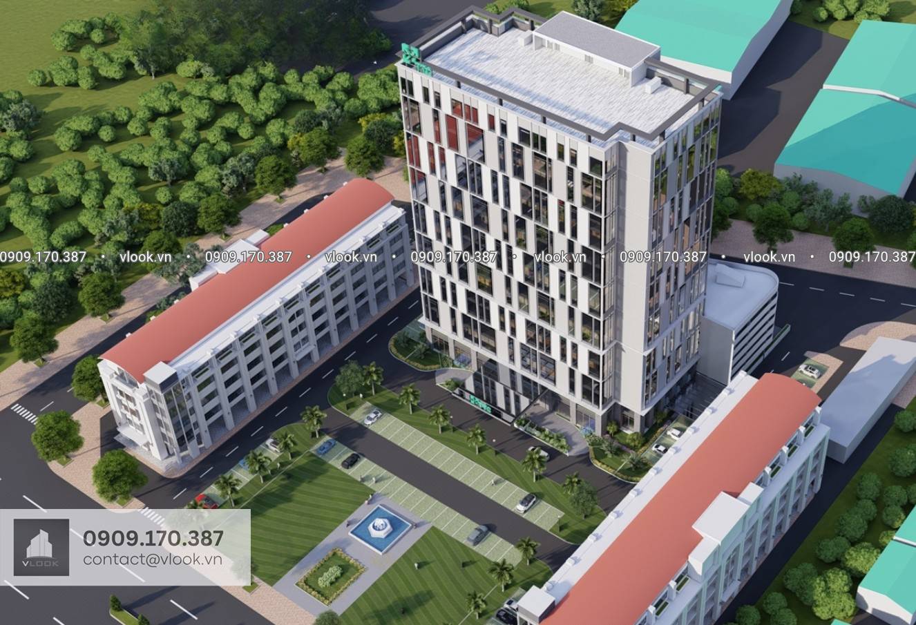 Cao ốc văn phòng cho thuê Tòa nhà Doanh Nghệp Vờn Ươm A+B, Lô D.01 Tân Thuận, Phường Tân Thuận, Quận 7, TP.HCM - vlook.vn - 0909.170.387